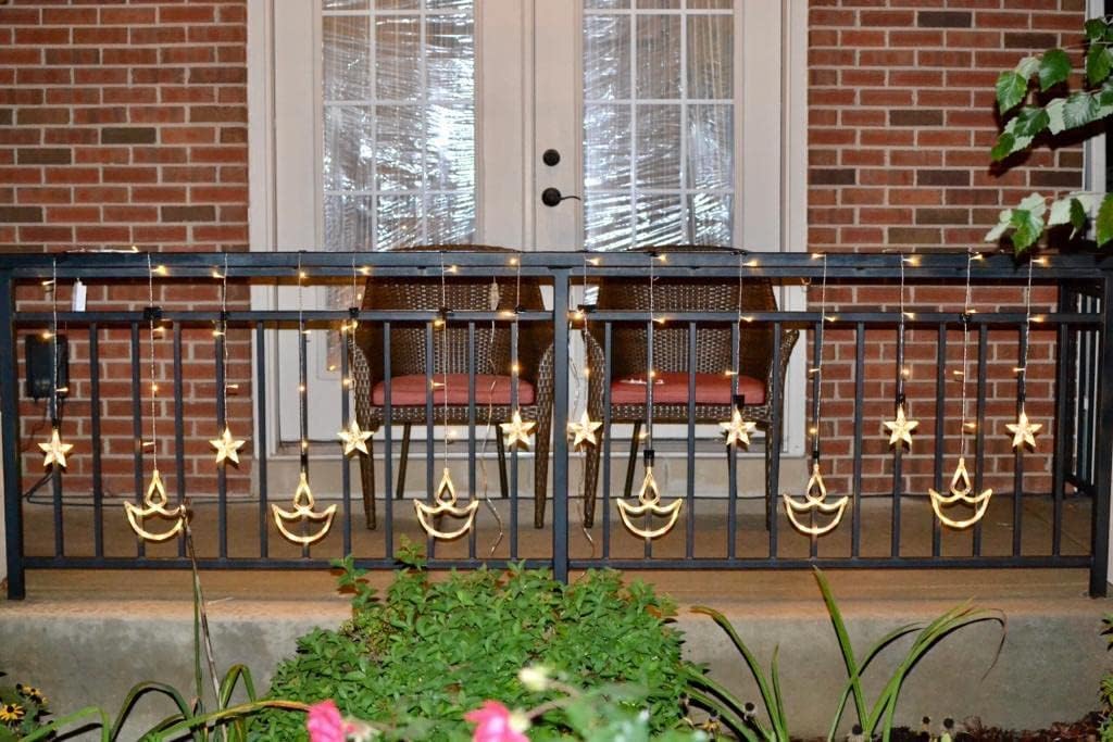 12 Diya 138 LED Curtain String Lights for Decoration